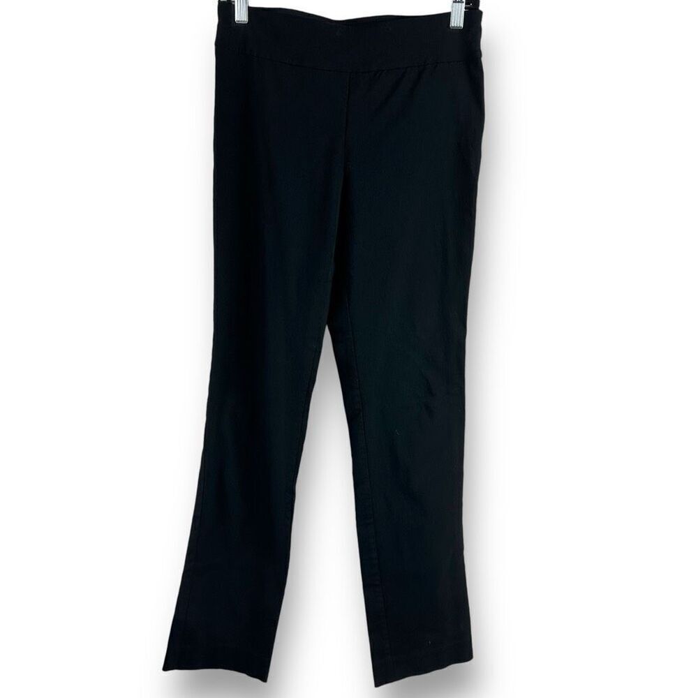 Krazy Larry Women's 8 Pull On Trouser Pants Solid Black Stretchy‎ Classic Office